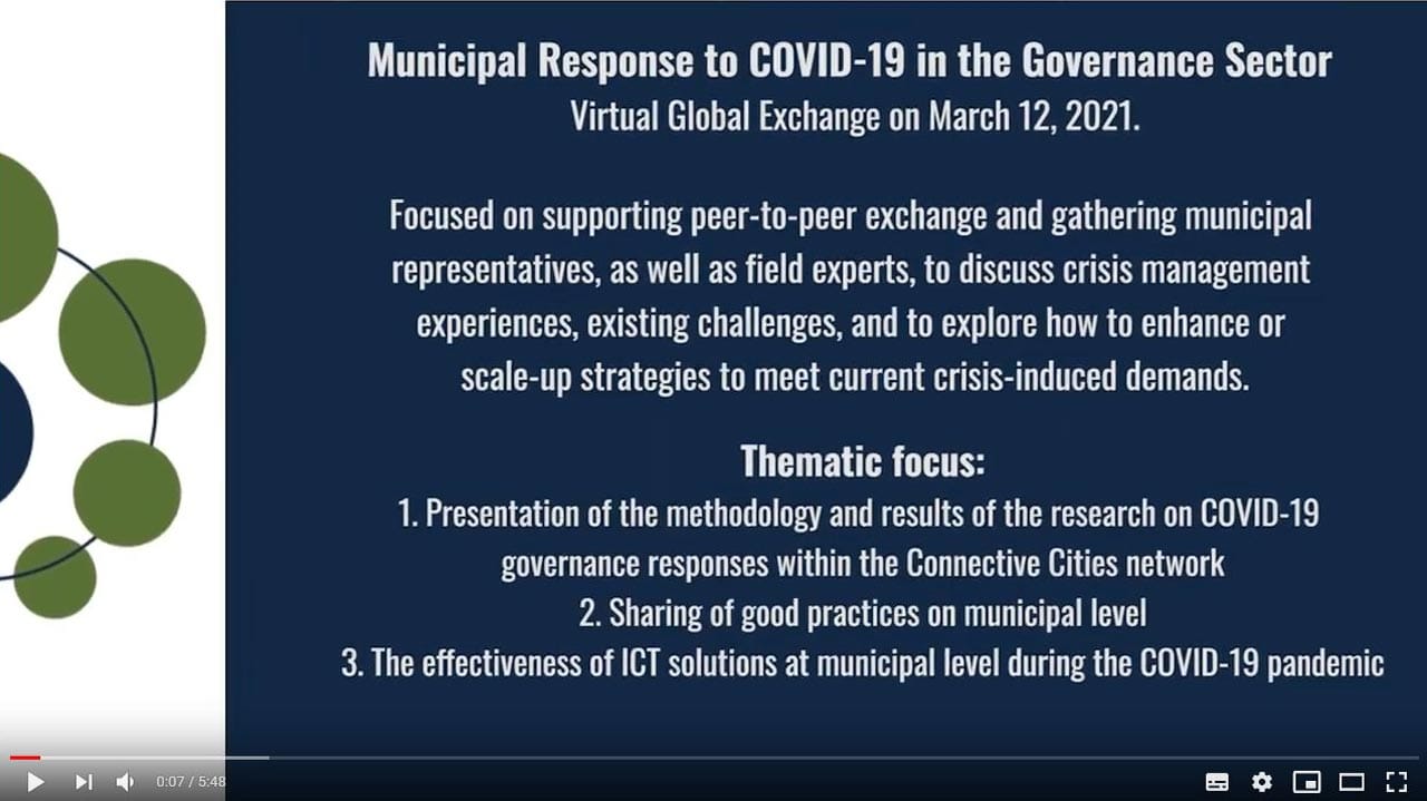 Municipal response to COVID-19 in the governance sector